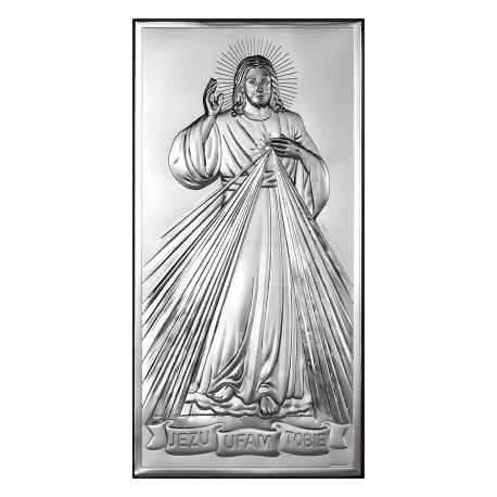 Obrazek srebrny z wizerunkiem Pana Jezusa