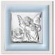 Obrazek srebrny Anioł Stróż z niebieską ramką