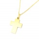 Krzyżyk złoty dwukolorowy 585