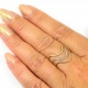 Złoty pierścionek z diamentowaniem p.585