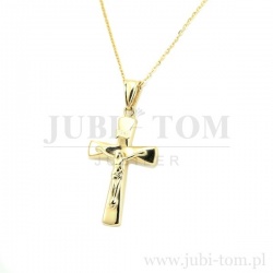 Krzyżyk złoty z wizerunkiem Pana Jezusa 585